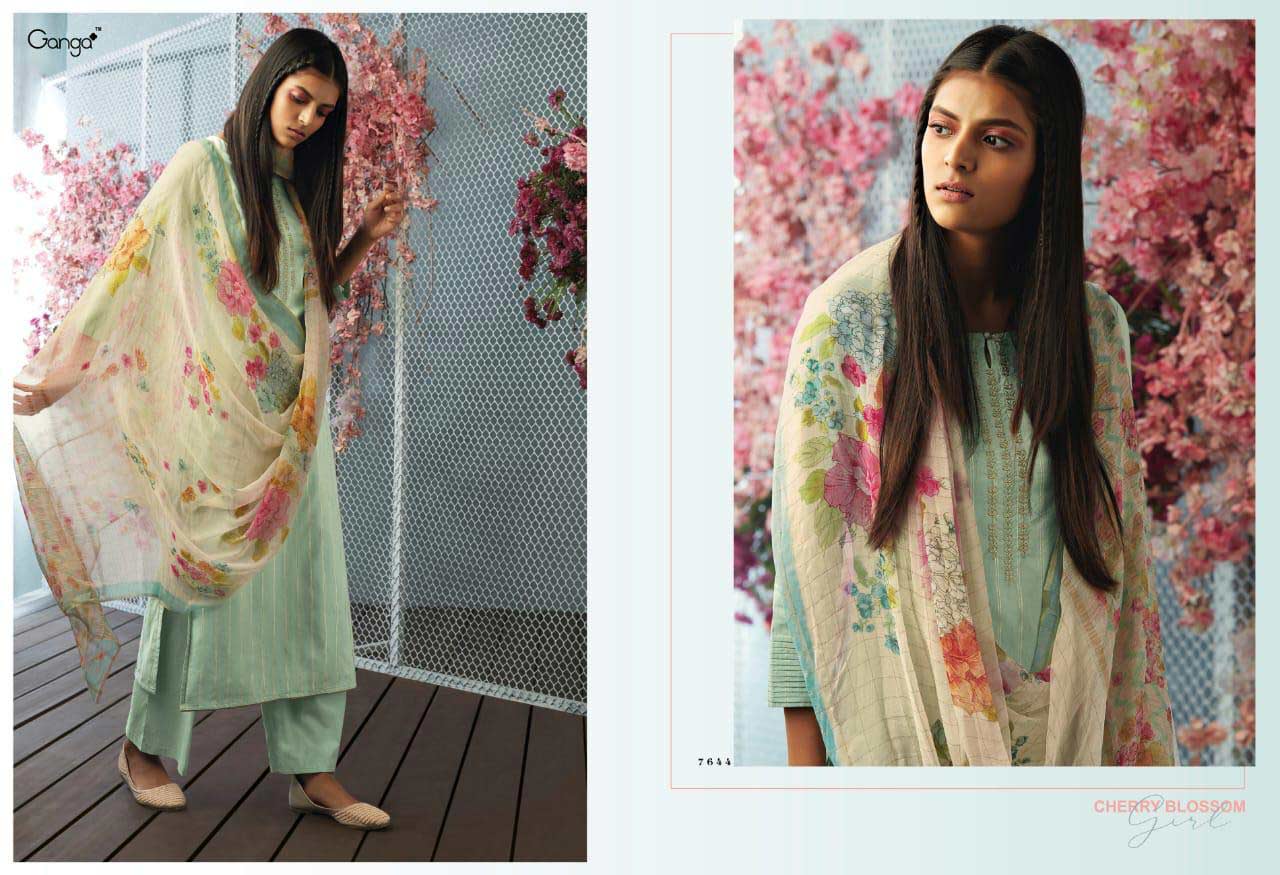 Cherry Blossom By Ganga Wholesale Cotton Suit Cherry Blossom By Ganga Wholesale Cotton Suit